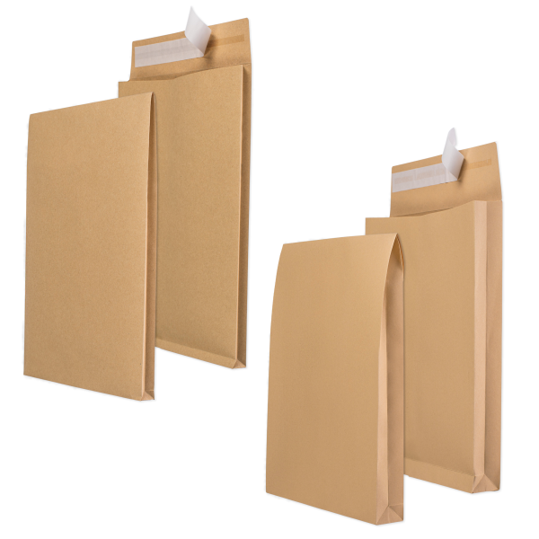 FT Faltentasche Versandbeutel Versandtaschen DIN B4 250 x 353 x 20 mm - 40 mm
